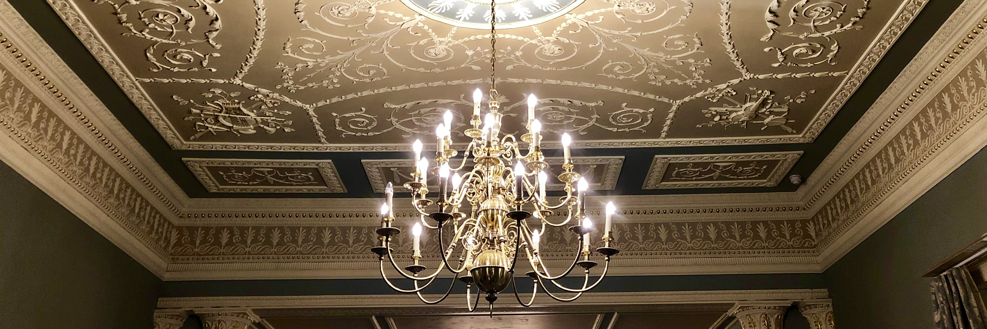 grantley hall chandelier historic building rennovation